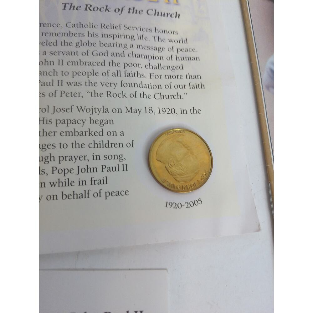 Vintage Pope John Paul II 1979 NY Post Boston Herald Coin Memorabilia Lot - Picture 6 of 9